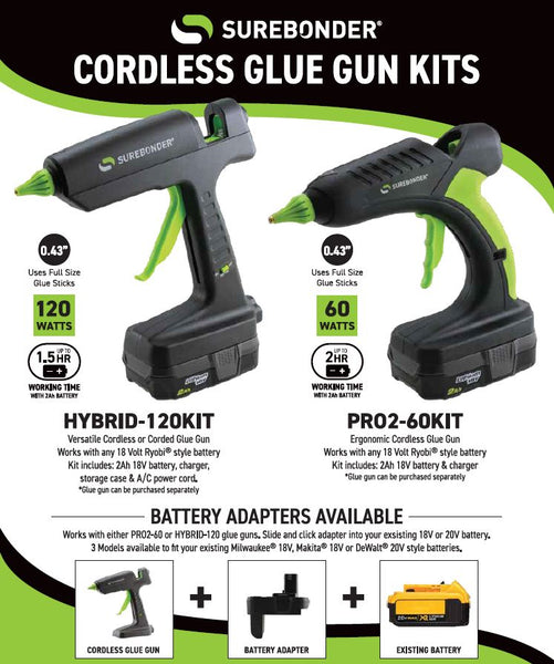 Surebonder Cordless Glue Gun kits